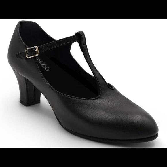 NIB Capezio Jr. Footlight T-Strap 2" Heel, Size 11 - Picture 1 of 4